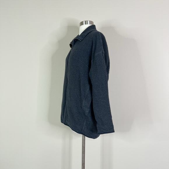 Lululemon | Peaceful Moments Full Zip Heathered Black Grey Oversized Jacket 4 - Picture 7 of 11